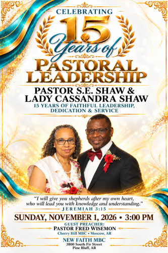 Pastor SE and Lady Cassandra Shaw's 15th Pastoral Anniversary