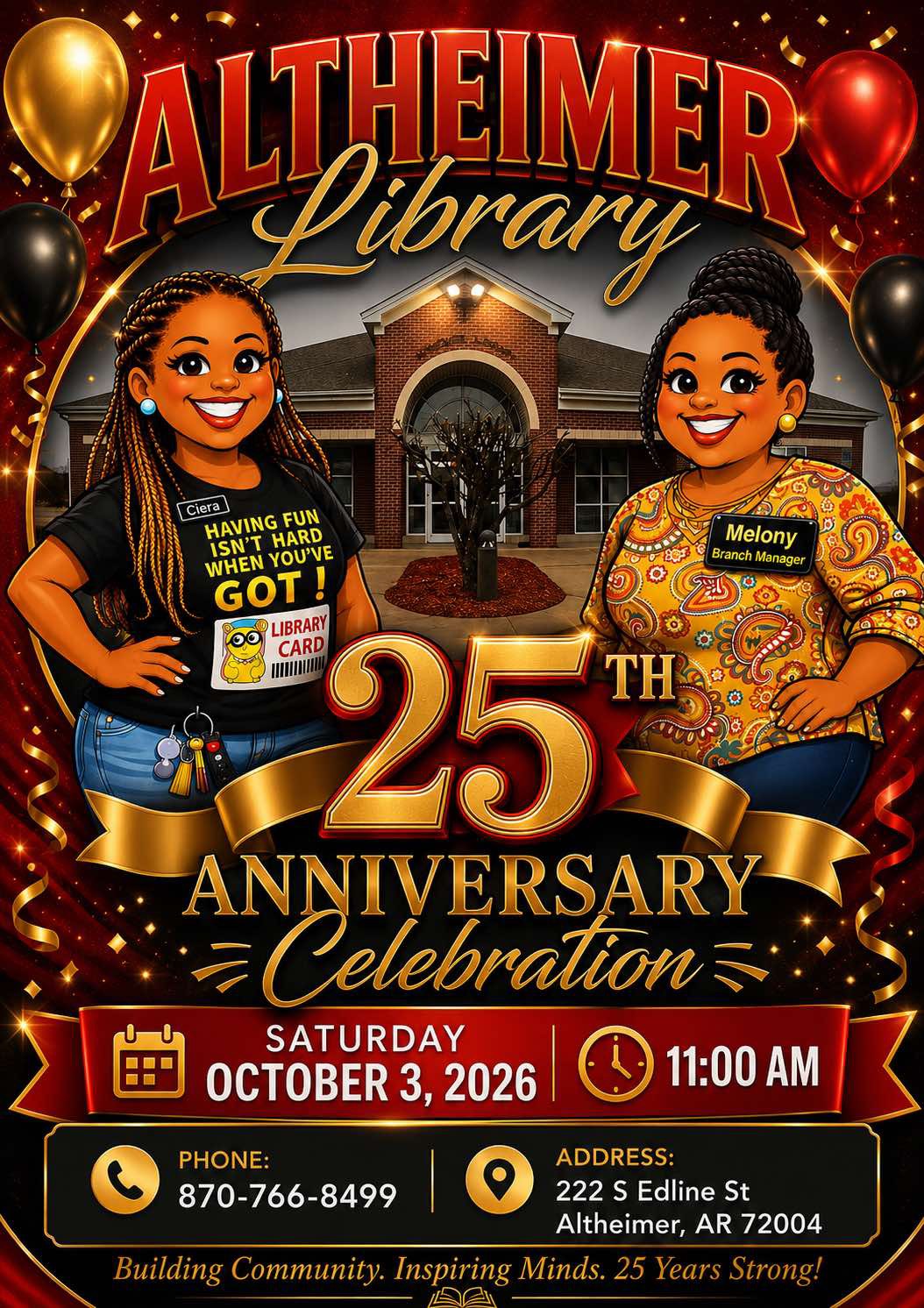 Altheimer Library to Celebrate 25th Anniversary